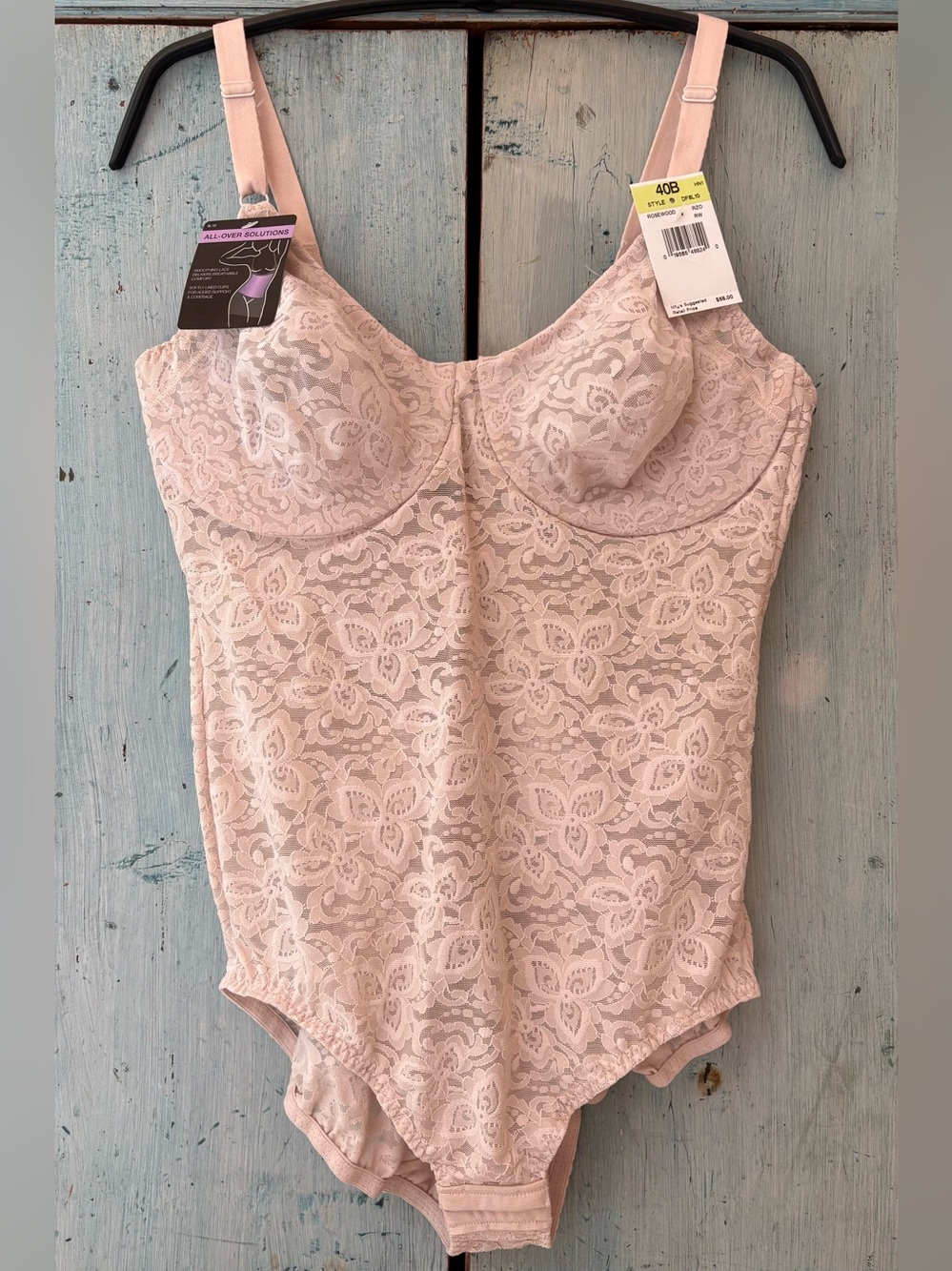 Bali Lace Contour Bodysuit in “Rosewood” (neutral shade) - Women Intimates 40B